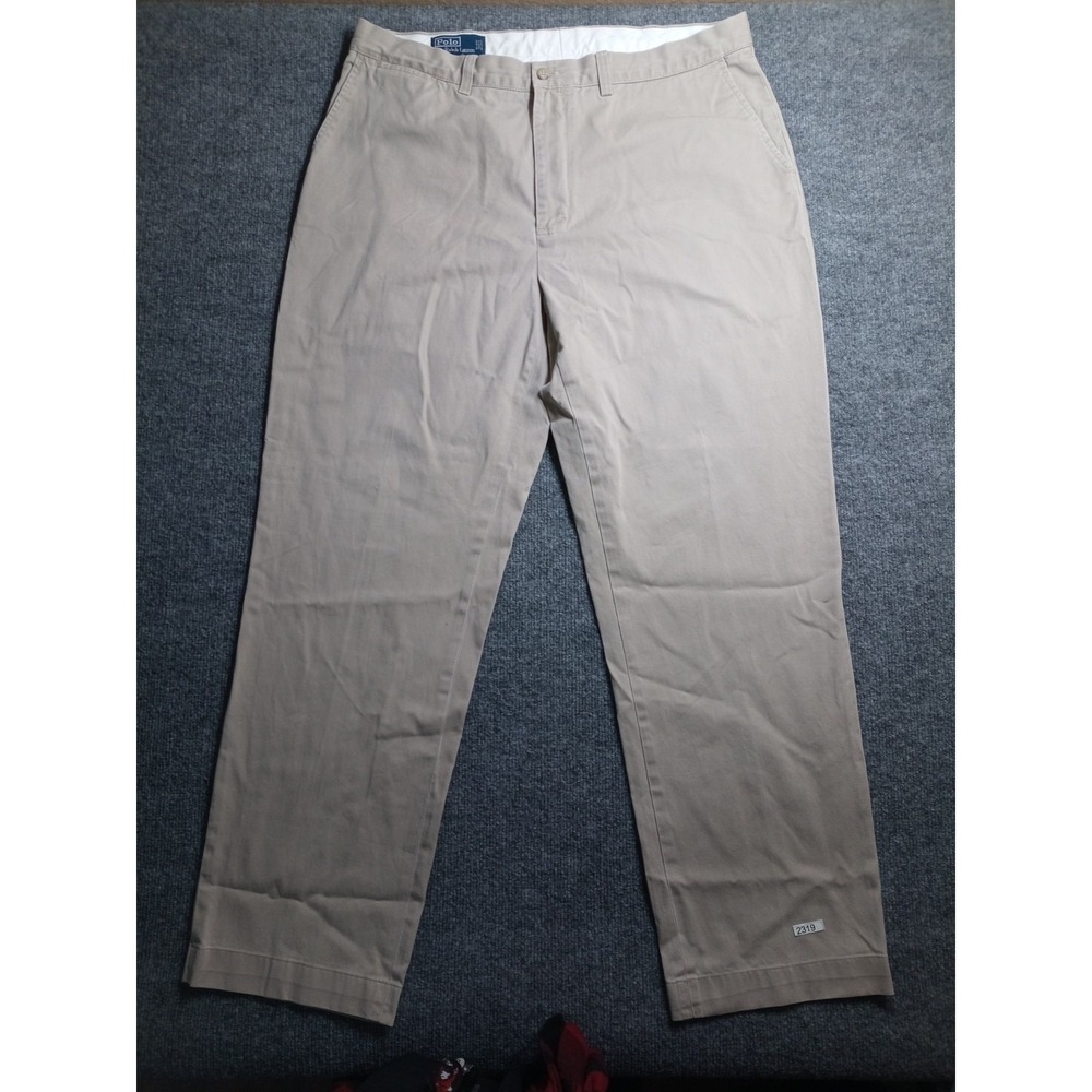 Polo Ralph Lauren Andrew Pant Mens 38x34 Beige Khaki Chino Pants )Small Stain)